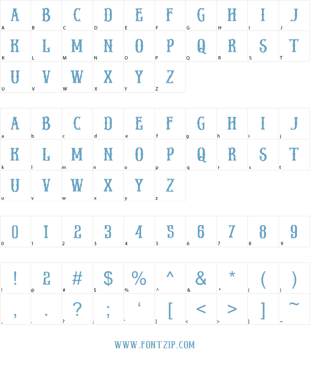 Stf BLACK RIDERS Font Character